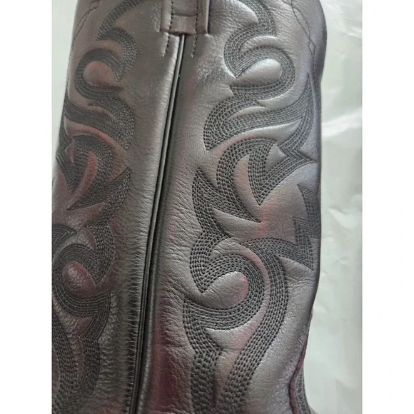 Dan Post Black Cherry Mignon Corona Cowboy Boots Men's 10d Western - Picture 10 of 16